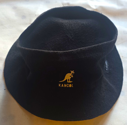 Kangol black solid cotton - black,