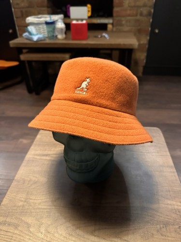 Orange kangol wool bucket hat - orange,